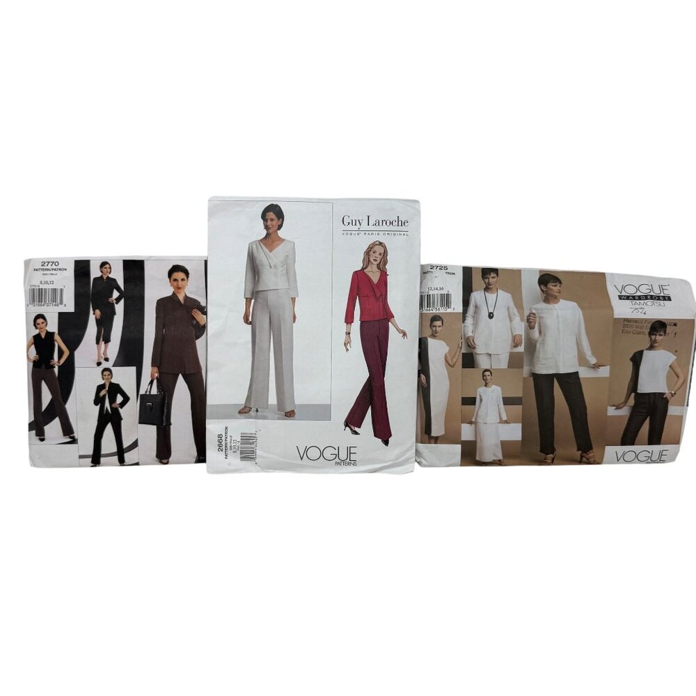 Vogue Wardrobe 2768 2770 2725 Sewing Patterns Jacket Top Skirt Pants Sizes 8-16‎